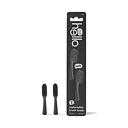hello® 2-Pack Replaceable Brush Heads in Black