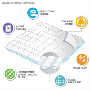 Madison Park&reg; Winfield Luxury Down Alternative Twin/Twin XL Comforter in White. View a larger version of this product image.