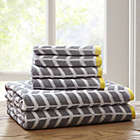 Alternate image 1 for Intelligent Design Nadia Cotton Jacquard 6-Piece Towel Set in Grey