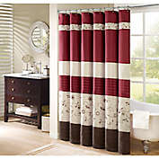 Madison Park Serene Embroidered Shower Curtain