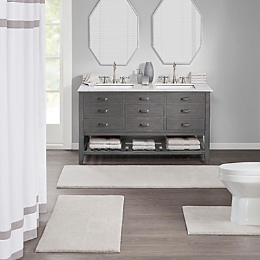 Madison Park Signature Marshmallow 20&quot; x 30&quot; Bath Rug in Taupe. View a larger version of this product image.