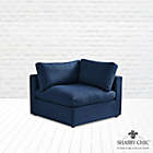 Alternate image 8 for Shabby Chic Linen Modular Corner Sofa Seat in Navy