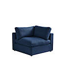 Alternate image 0 for Shabby Chic Linen Modular Corner Sofa Seat in Navy