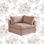 Alternate image 8 for Shabby Chic Linen Modular Corner Sofa Seat in Pink