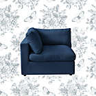 Alternate image 8 for Shabby Chic Linen Left-Arm Modular Sofa Seat in Navy