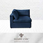 Alternate image 9 for Shabby Chic Linen Left-Arm Modular Sofa Seat in Navy