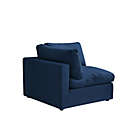 Alternate image 4 for Shabby Chic Linen Left-Arm Modular Sofa Seat in Navy