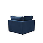 Alternate image 5 for Shabby Chic Linen Left-Arm Modular Sofa Seat in Navy