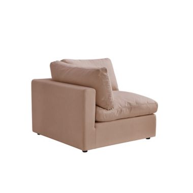 Shabby Chic Linen Left-Arm Modular Sofa Seat. View a larger version of this product image.