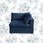 Alternate image 6 for Shabby Chic Linen Right-Arm Sofa Seat in Navy