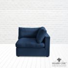 Alternate image 7 for Shabby Chic Linen Right-Arm Sofa Seat in Navy