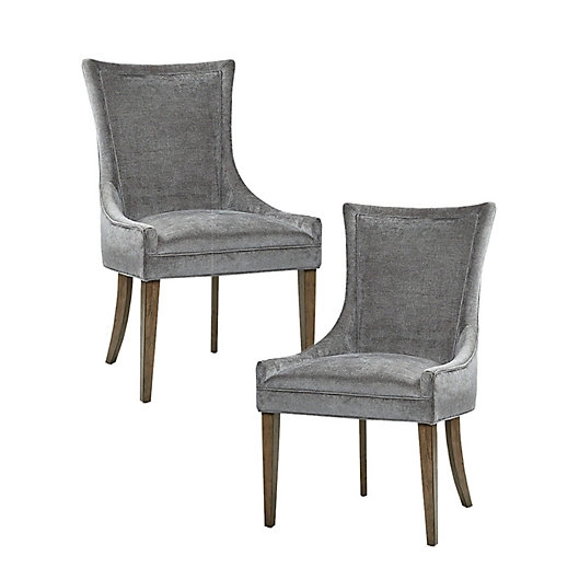Alternate image 1 for Madison Park Signature™ Hutton Microfiber Upholstered Dining Chairs (Set of 2)