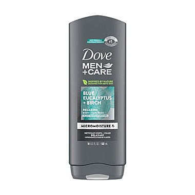 Dove&reg; Men+Care 18. fl. oz. Relaxing Face and Body Wash in Blue Eucalyptus and Birch. View a larger version of this product image.