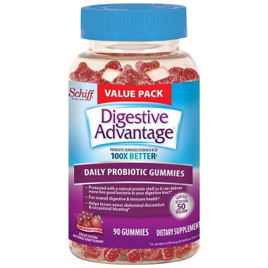 Schiff&reg; Digestive Advantage&reg; 90-Count Value Pack Daily Probiotic Gummies. View a larger version of this product image.