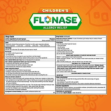 Flonase&reg; Children&#39;s 0.38 fl. oz. Allergy Relief Nasal Spray. View a larger version of this product image.