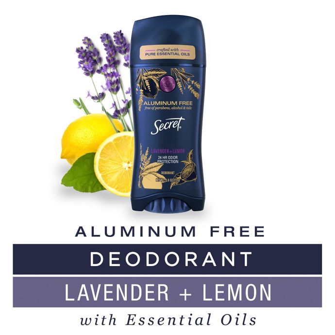 Secret 2 6 Oz Aluminum Free Deodorant With Essential Oils In Lavender In Lemon Bed Bath Beyond