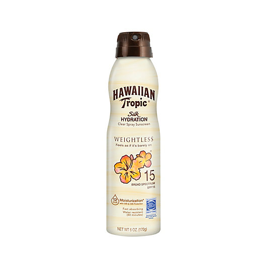 Alternate image 1 for Hawaiian Tropic® Silk Hydration® 6 oz. Weightless Sunscreen Spray SPF 15