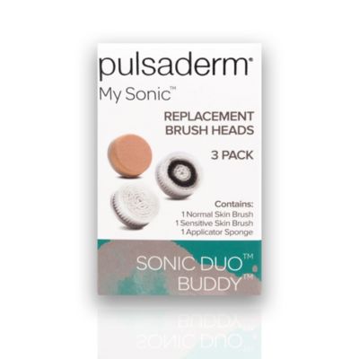 Pulsaderm&reg; 3-Pack My Sonic Duo Buddy Replacement Brush Heads