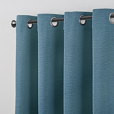 Kenneth Cole Gotham 84-Inch Grommet Room Darkening Window Curtain Panel in Azure (Single). View a larger version of this product image.