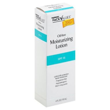 Harmon&reg; Face Values&trade; 4 oz. Oil-Free Facial Moisturizing Lotion with SPF 15. View a larger version of this product image.