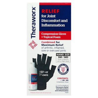 Theraworx&reg; Joint Relief Foam 3.4 oz. and Compression Glove (Small/Medium)