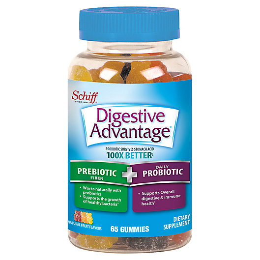 Alternate image 1 for Schiff® Digestive Advantage® 65-Count Prebiotic Fiber + Daily Probiotic Gummies