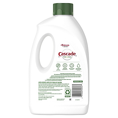 Cascade 60 fl. oz. Free &amp; Clear Lemon Essence Gel Dishwasher Detergent. View a larger version of this product image.