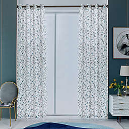 Lyndale Alexxa 108-Inch Grommet Sheer Window Curtain Panel (Single) in Blue/Indigo
