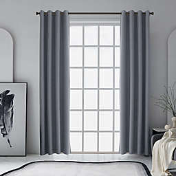 Lyndale Clarkson 84-Inch Grommet 100% Blackout Window Curtain Panel in Grey (Single)