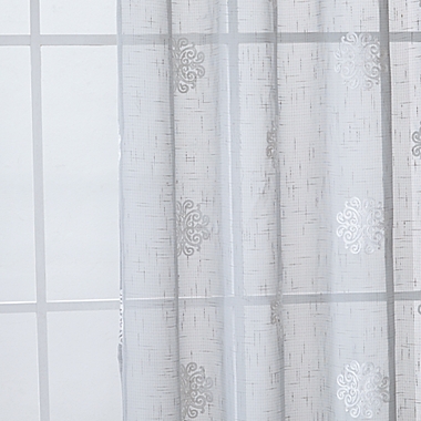 Lyndale Harper 108-Inch Grommet Sheer Window Curtain Panel in Silver (Single). View a larger version of this product image.
