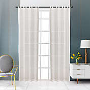 Lyndale Zaya Tab Top Sheer Window Curtain Panel in Cream (Single)