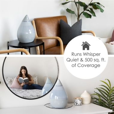 Crane Top Fill Drop Humidifier with Sound Machine in Grey. View a larger version of this product image.