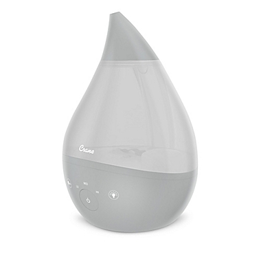 Crane Top Fill Drop Humidifier with Sound Machine in Grey. View a larger version of this product image.