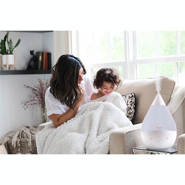 Crane Top Fill Drop Humidifier with Sound Machine in White. View a larger version of this product image.
