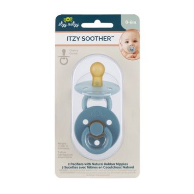 Itzy Ritzy&reg; 2-Pack Natural Rubber Pacifiers in Blue. View a larger version of this product image.