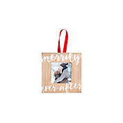 4-Inch Pearhead&reg; Wooden &quot;Merrily Ever After&quot; Photo Christmas Ornament