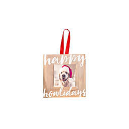 4-Inch Pearhead® Wooden "Happy Howlidays" Dog Photo Christmas Ornament