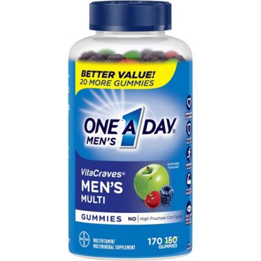 One A Day&reg; Men's VitaCraves&reg; 170-Count Multivitamin Gummies. View a larger version of this product image.