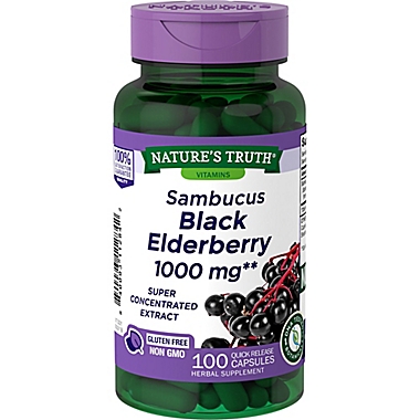 Nature&rsquo;s Truth&reg; 100-Count Sambucus Black Elderberry Caplets. View a larger version of this product image.