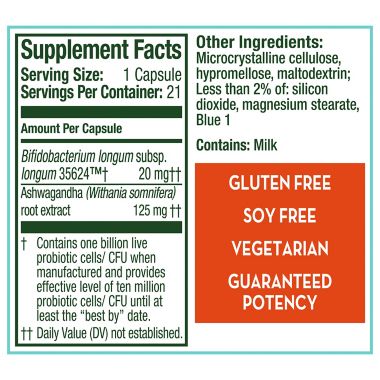 Align&reg; 21-Count Digestive De-Stress Probiotic Capsules with Ashwagandha. View a larger version of this product image.