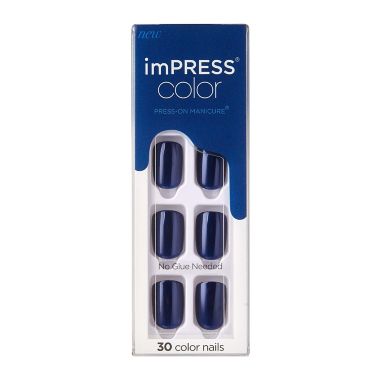 KISS&reg; imPRESS&reg; Color Press-on Manicure&reg; in Never Too Navy. View a larger version of this product image.