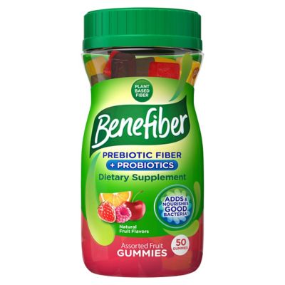 Benefiber® 50-Count Prebiotic Fiber u0026 Probiotic Assorted Fruit 