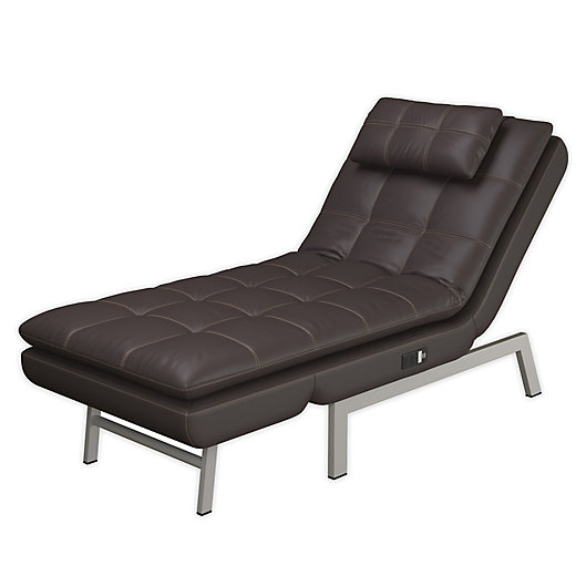 Alternate image 1 for Vaugn Convertible Chaise in Brown