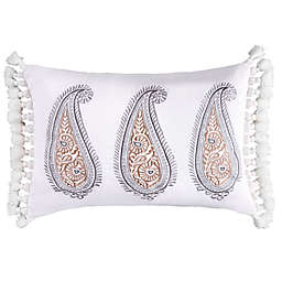 Levtex Home Tamsin Paisley Oblong Throw Pillow in Grey