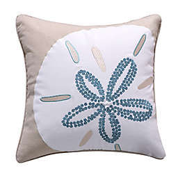 Levtex Home Laida Beach Flower Throw Pillow in Natural/Blue