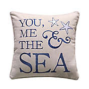 Levtex Home Blue Bay &quot;You, Me and the Sea&quot; Square Throw Pillow in Natural