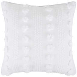 Levtex Home Abelia Pom Pom Square Throw Pillow in Off White