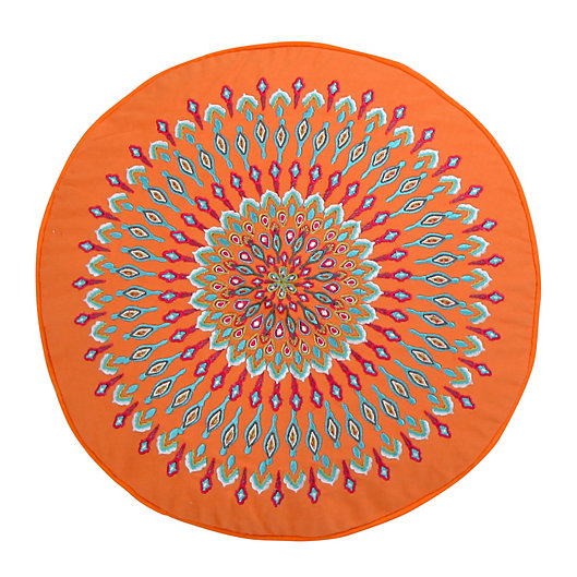 Alternate image 1 for Levtex Home Marais Peacock Round Throw Pillow in Red