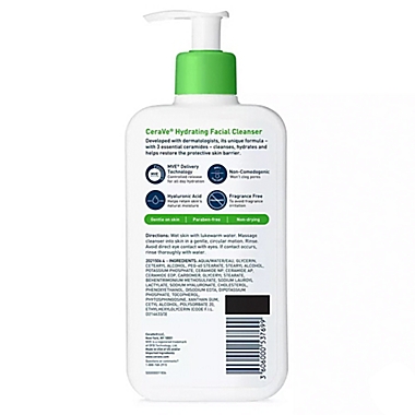 CeraVe&reg; 16 fl. oz. Hydrating Cleanser for Normal to Dry Skin. View a larger version of this product image.