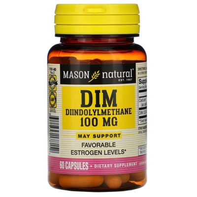 Mason Natural&reg; 60-Count 100 mg Dim Diindolylmethane Capsules